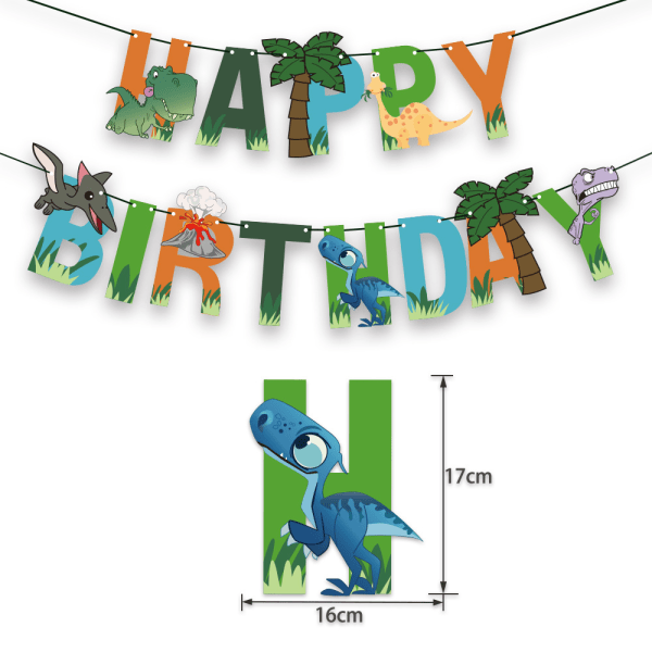 35PCS Dinosaur Temafest Dekorasjon, Bursdag Dekorasjon Ballonger