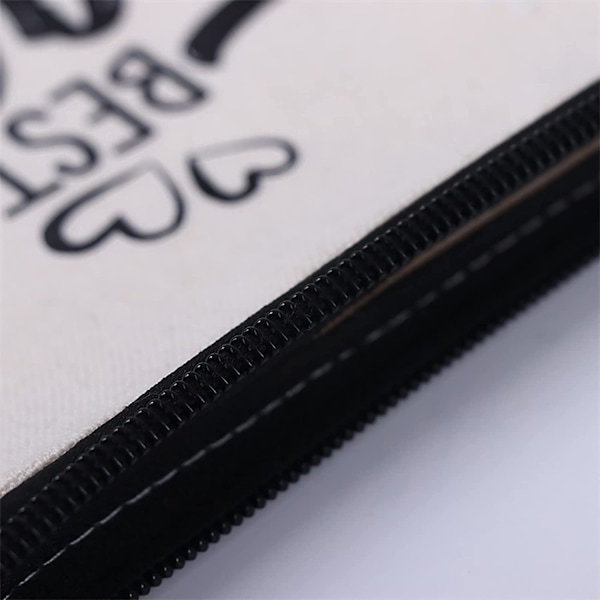 2 stk. Canvas Makeup Taske, Tomme Blyanttasker, Multifunktionelle