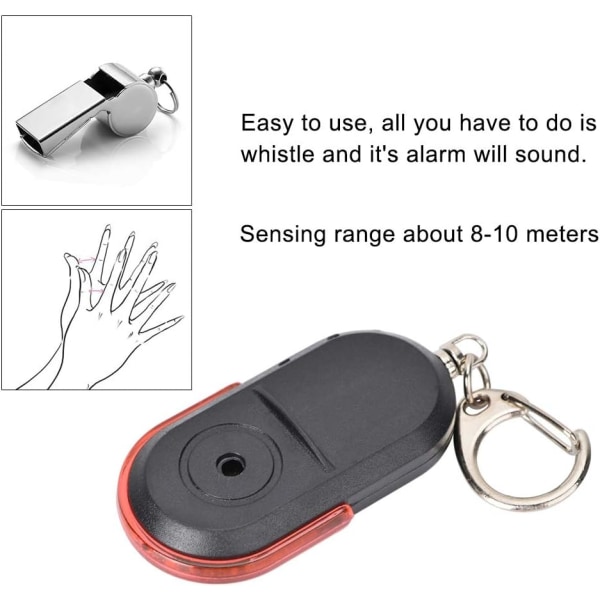 2 trådlösa nyckelfinnare - Röd kant, Anti-Lost Finder med Anti-Los