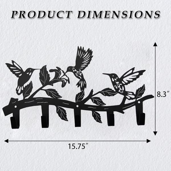 Klädkrokar Väggkonst Dekor (kolibri)
