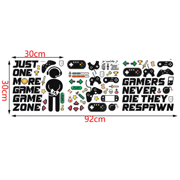 Gamer Room Decor Gaming Wall Decals Sticker Boys Room Decals Vid