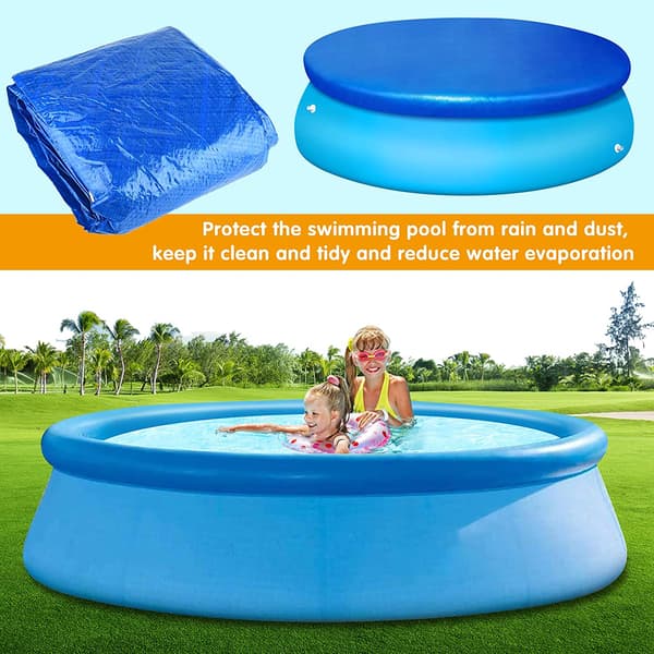 10ft Rund Poolskydd, Rund Uppblåsbar Simbassäng Dammskydd