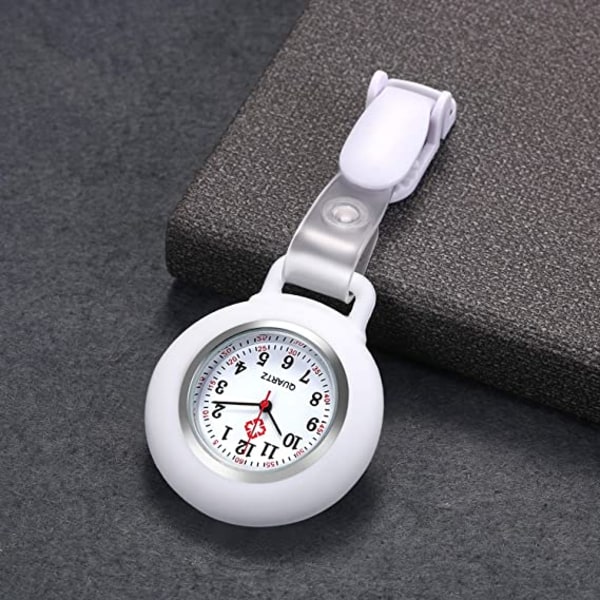 hvid Nurse Watch Silikone lommeur Universal for Work Office