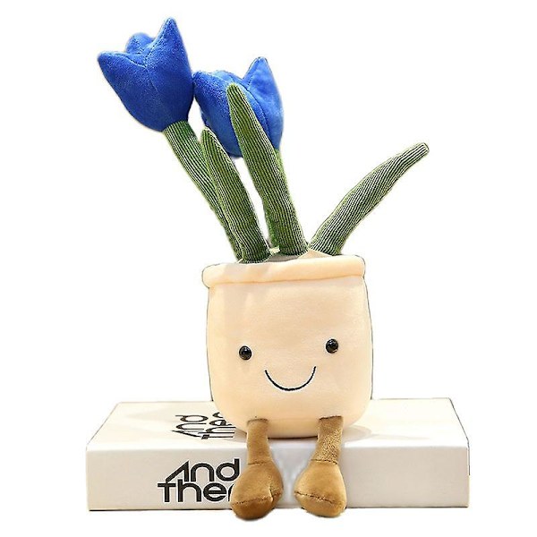 Livagtige tulipaner plys ornamenter potteblomster pude gave hom