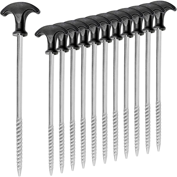 Teltplugger, 14 Campingplugger, 21cm Teltplugg, Campingplugger, Fikseringsplugg, Sandplugger for Harde Underlag - Campingtelt Plugger - Bakkeplugger for Telt