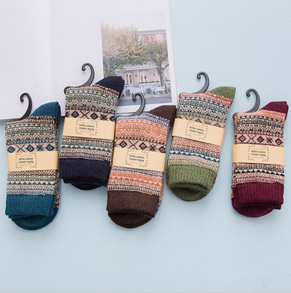 5 par efterår og vinter nye tovejs retro kaninuld s