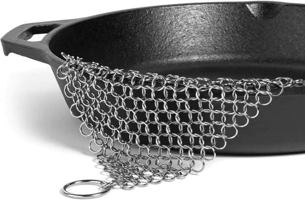 Mesh Svamp Rustfrit Stålsvamp Stålgryde Børste (L (21x21cm))