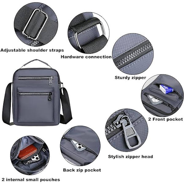 Man Bag (Grön) Liten Man Bag för Män Unisex Säkerhet Axelväska