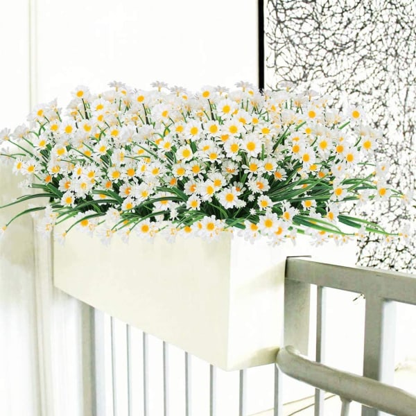 4 Stk Kunstige Daisy Blomster Udendørs Plast Falske Blomster Deco
