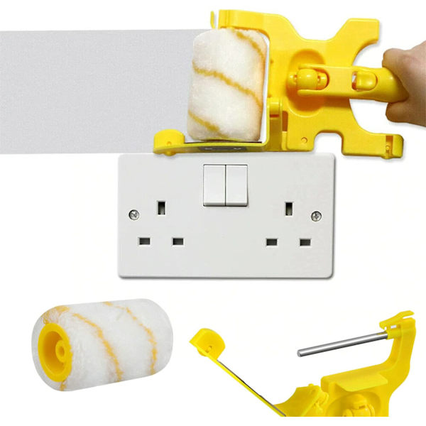 Clean Cut Paint Edger Roller Brush, Multifunksjonell Avtakbar C