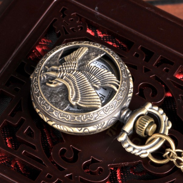 Eagle Lommeur med kjede | Vintage Lommeur Quartz