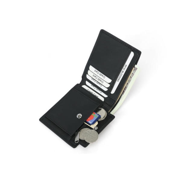 musta Miesten pilvinen kolminkertainen lompakkoharja varkaudenesto RFID-päällinen