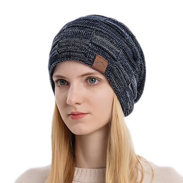 Høst og vinter fleece all-match ull strikket lue varm mote