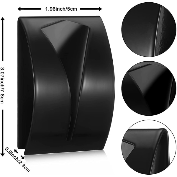 Sett med 2(svart) selvklebende håndklestativ Krok Baderomsveggkrok for