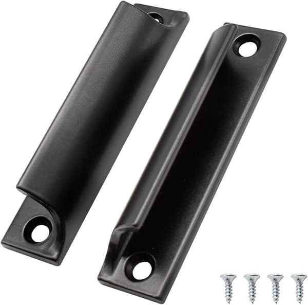 2 stk. skydedørhåndtag, 120mm sort skabshåndtag, moderne