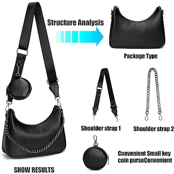 Naisten pieni crossbody-laukku, monitoiminen pehmeä olkalaukku,