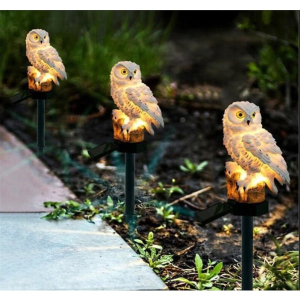 Owl LED Solar Have Light Vandtæt Udendørsbelysning Decorativ aedb | Fyndiq