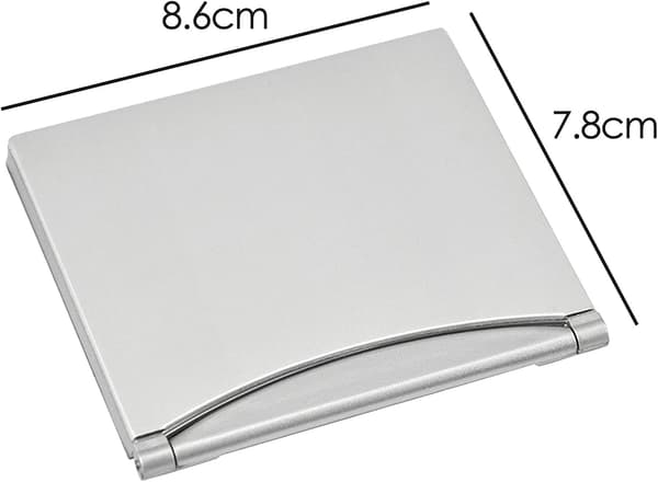 Silver LCD Digital Alarmklocka, Temperatur, Fällbar Skrivbordsklocka