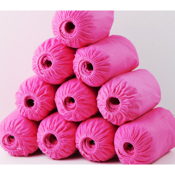 100 st (rosa) engångsskoskydd, engångsskydd i non-woven-tyg