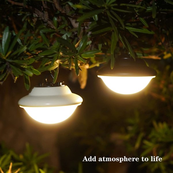 Hvit bærbar LED-campinglys, Super Bright Lighting Lantern