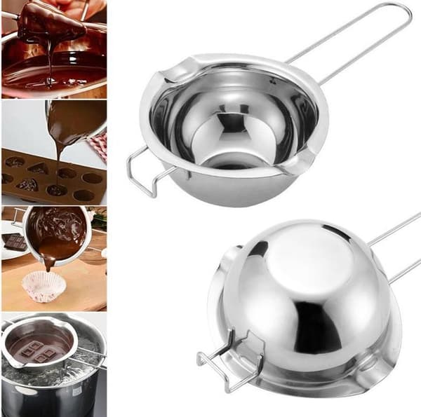 Skål 400 ML, bain - marie i rustfrit stål til chokolade, suga