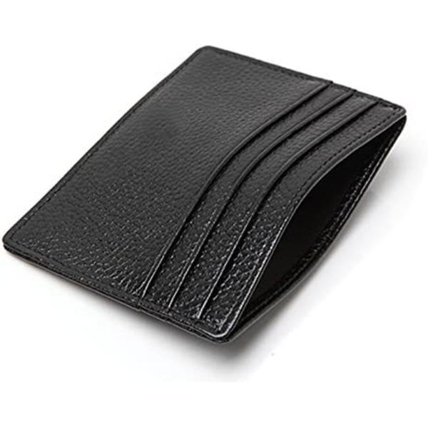 RFID-blockerande äkta läder unisex slim kreditkortsfodral
