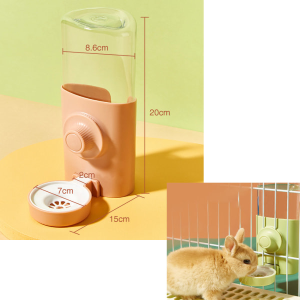 1 STK (Coral Pink) Automatisk Pet Water Dispenser, Rabbit Water Di