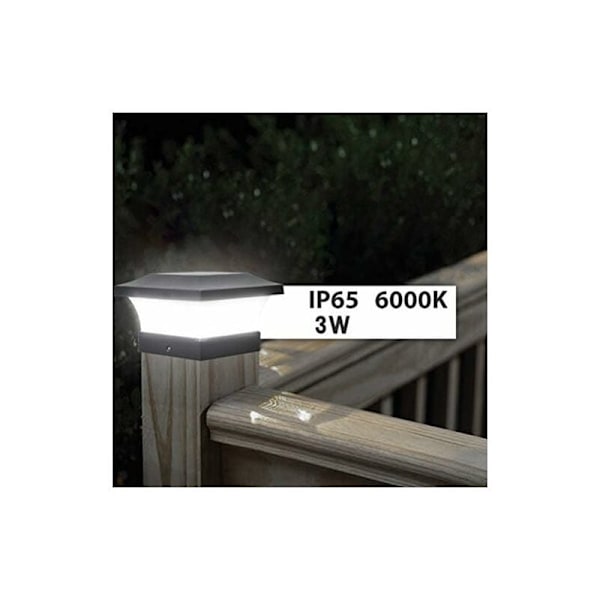 Solcellepost Solcellelamper, Solcellepost Solcellelampe Solpillesøjlelampe Vandtæt Udendørs Søjlelampe LED Solcellelampe til Træstolper, Dæk, Terrasse, Hegn