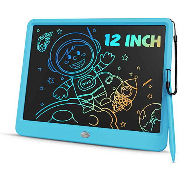 10 tuuman LCD-kirjoitustaulutietokone (sininen) aikuisille lapsille, lasten piirustus