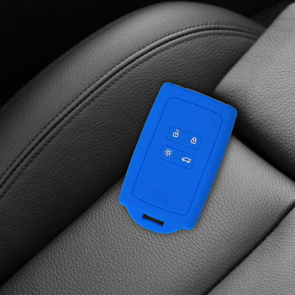 Blå - Bilnyckeltillbehör Kompatibel med Renault Smart Key 4-Butt