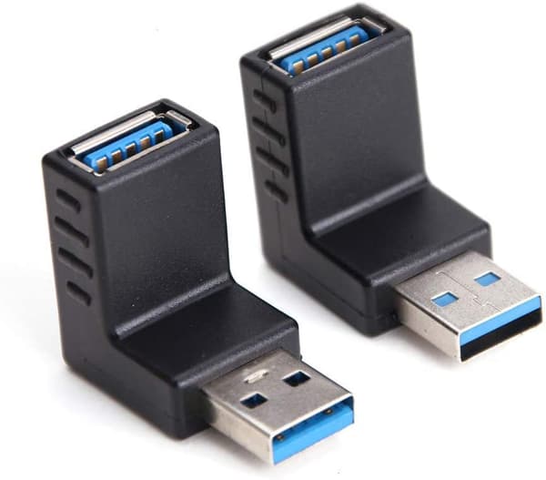 USB 3.0 -sovitin 90 astetta uros-naaras pystysuora pystysuora yhdistelmä