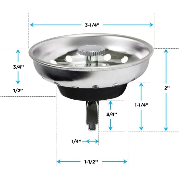 Kjøkkenvask kurv sil erstatning standard avløpsrør (3-