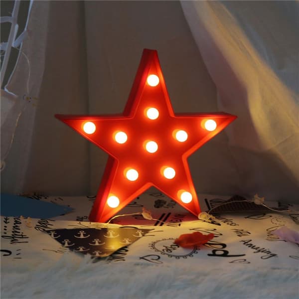 Marquee lys stjerneformet LED plastskilt - opplyst Marquee stjerne