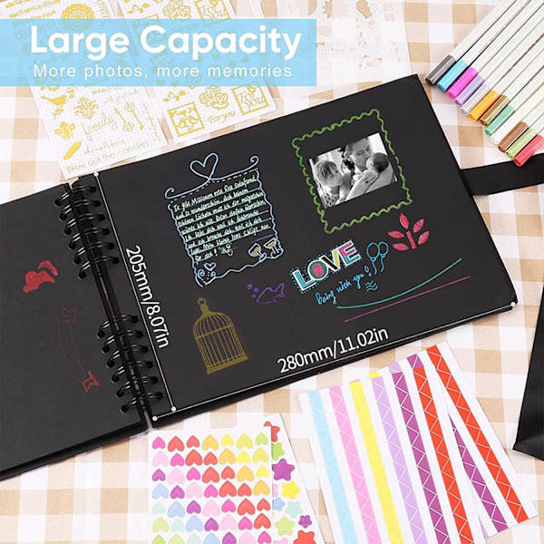 Fotoalbum for scrapbooking, DIY fotoalbum med 10 metallpenner