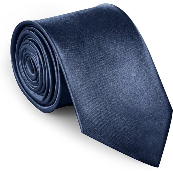 (Marineblå) slips for menn, håndlaget slips for menn, smal slank multipel C