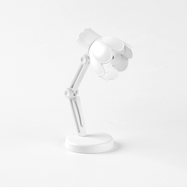 Gul Mini liten bærbar LED-leselampe som kan foldes rundt