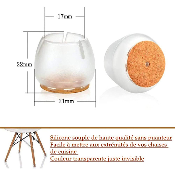12 st stolskydd bord halkfria silikon stolsben dynor Protec