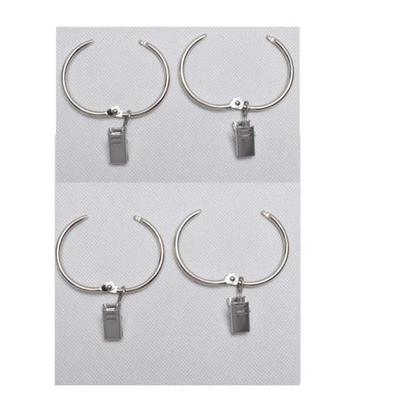 Gardinstænger, 4 stk. Gardinstang med clips, dekorativ Meta