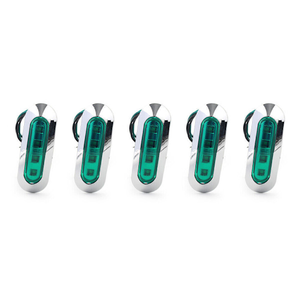5x Grønne 4 LED Side Markering Lys For Bil Truck Tr