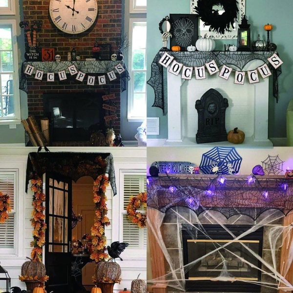 Halloween Dekoration Halloween Sort Blonder Spindelvæv Pejs Mandsfigur