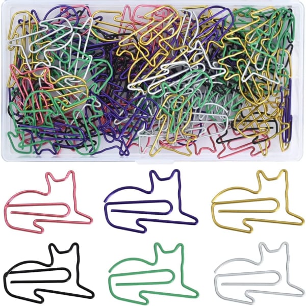 100 kpl Eläimen muotoisia paperiliittimiä Erilaisia värejä Luova söpö