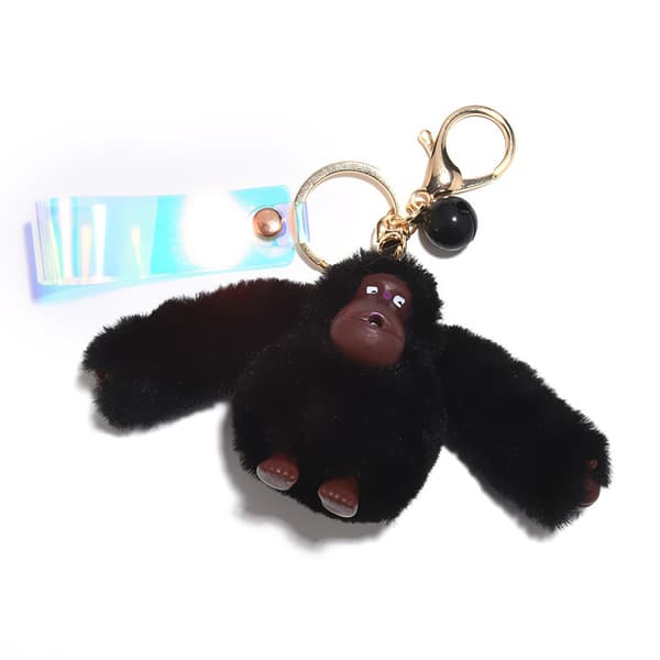 Vaaleankeltainen luova söpö gorilla-pehmoleluavainperä