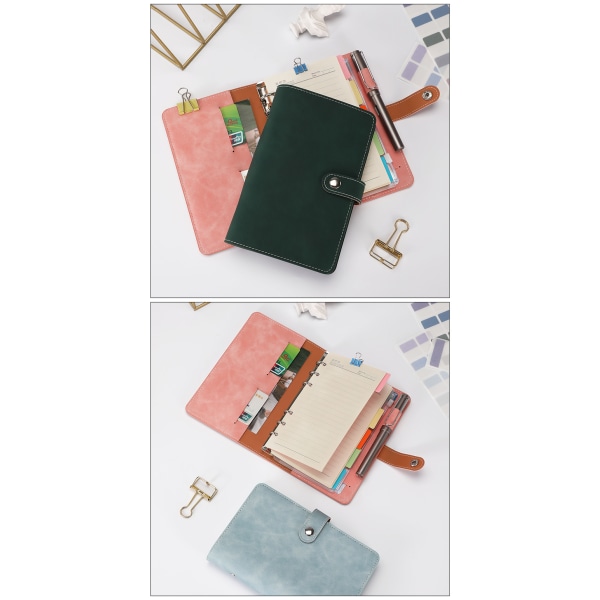 Cyan farve Lille frisk lomme håndbog binder notesblok kontant budg