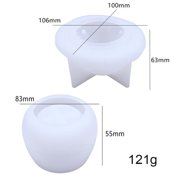 2 stk. Epoxy Resin Siliciumform, Epoxy Resin Siliciumform, Stora