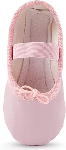 Balettskor Läder Ballerinaskor Full Sole Dansskor för G