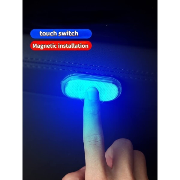 4 st trådlösa LED-lampor för bilens interiör, LED-lampor för bilens interiör