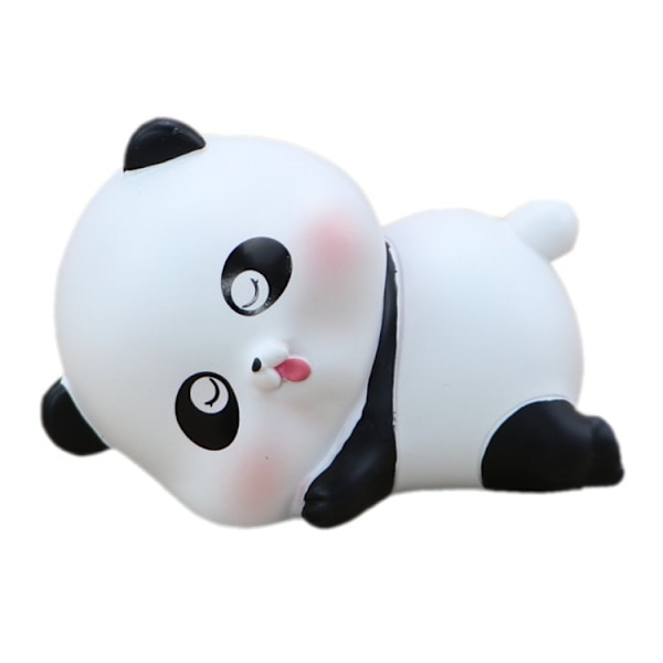3 st söta mini panda-formade figurer lekset brett applikati
