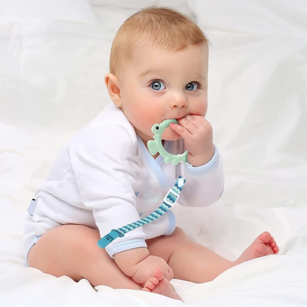 4-osainen baby tuttipidike - Säädettävä, joustava ja pestävä p