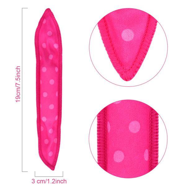 2 stk Pink Farve Fleksibel Sponge Foam Hair Rollers, No Hot Magic