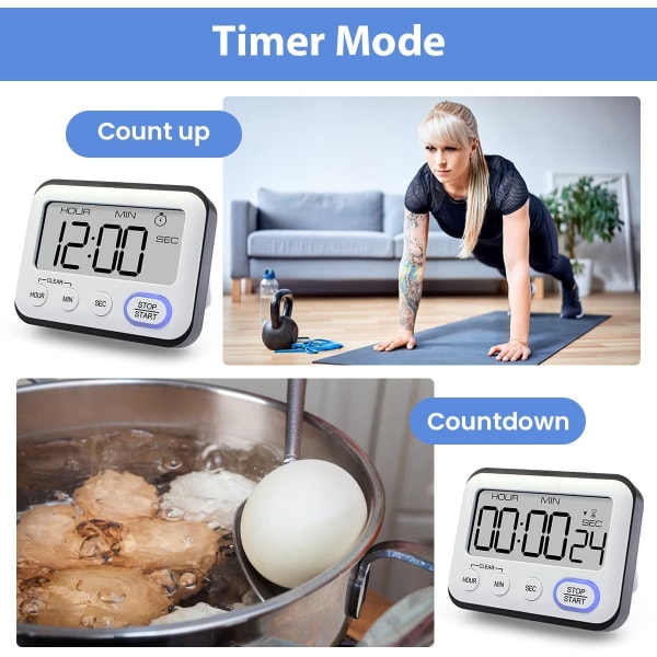 Kök Timer, Multifunktionell Väggklocka, Matlagningstimer med C